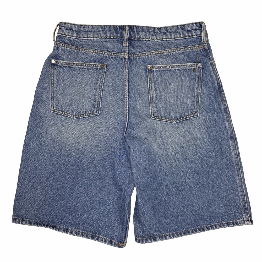 Pilcro Anthropologie Medium Wash Denim Bermuda Shorts Women's Classic 90's Y2K - Picture 5 of 6